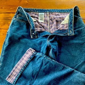 Women's 16 Carhartt Flannel Lined Jeans